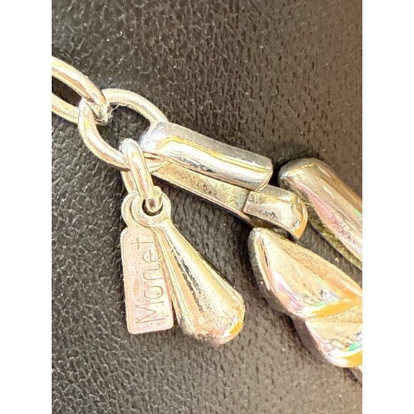 Monet Silver-Tone Chunky Leaf Chain Necklace With Adjustable Clasp - Picture 5 of 5